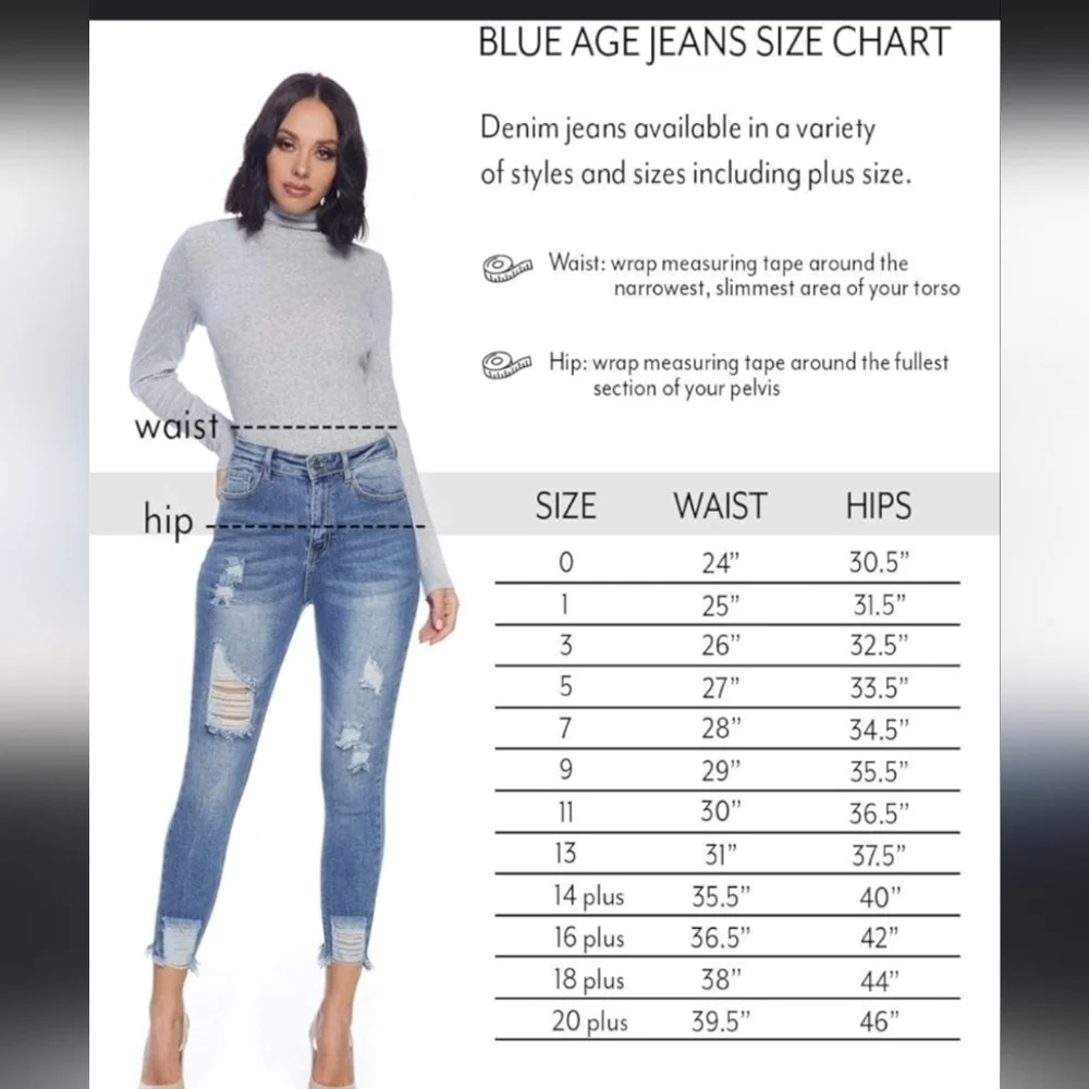 NWT Blue Age Distressed Skinny Jeans Size 7